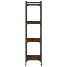 Berkfield Home Bookcase 4-Tier Brown Oak 40x30x120 cm Engineered Wood - Size: 40 x 30 x 120 cm - thumbnail 5