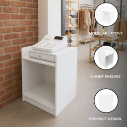Monstershop Shop Counter Till Block TB60 - White - thumbnail 2