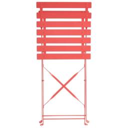 Wyld and Coco Red Steel Foldable Garden Dining Set Rectangular Table L110 x D70cm - thumbnail 8