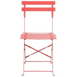 Wyld and Coco Red Steel Foldable Garden Dining Set Rectangular Table L110 x D70cm - thumbnail 5