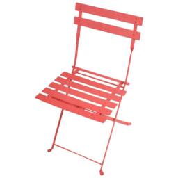 Wyld and Coco Red Steel Foldable Garden Dining Set Rectangular Table L110 x D70cm - thumbnail 7