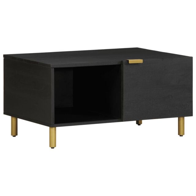Berkfield Home Coffee Table Black 80x50x40 cm Engineered Wood - Size: 80 x 50 x 40 cm - image 1