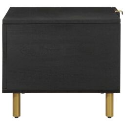 Berkfield Home Coffee Table Black 80x50x40 cm Engineered Wood - Size: 80 x 50 x 40 cm - thumbnail 4