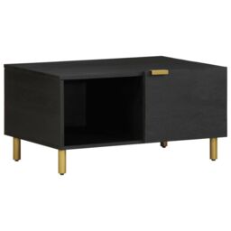 Berkfield Home Coffee Table Black 80x50x40 cm Engineered Wood - Size: 80 x 50 x 40 cm - thumbnail 1