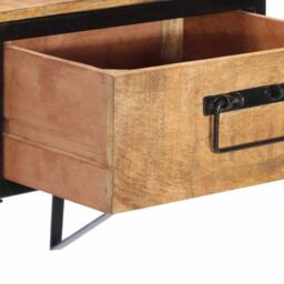 Berkfield Home Bedside Cabinet 40x35x40 cm Solid Wood Mango in Brown - Size: 40 x 35 x 40 cm - thumbnail 6