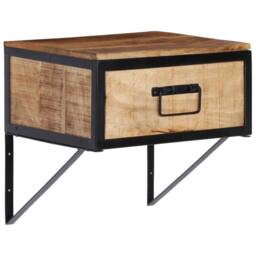 Berkfield Home Bedside Cabinet 40x35x40 cm Solid Wood Mango in Brown - Size: 40 x 35 x 40 cm - thumbnail 9