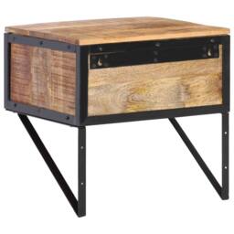 Berkfield Home Bedside Cabinet 40x35x40 cm Solid Wood Mango in Brown - Size: 40 x 35 x 40 cm - thumbnail 4