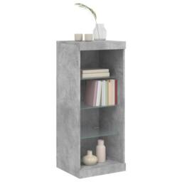 Berkfield Home Sideboard with LED Lights Concrete Grey 41x37x100 cm - Size: 41 x 37 x 100 cm - thumbnail 4