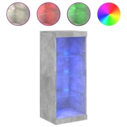 Berkfield Home Sideboard with LED Lights Concrete Grey 41x37x100 cm - Size: 41 x 37 x 100 cm - thumbnail 1