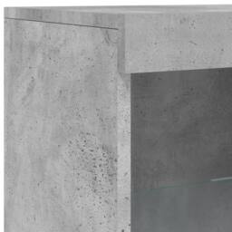 Berkfield Home Sideboard with LED Lights Concrete Grey 41x37x100 cm - Size: 41 x 37 x 100 cm - thumbnail 9