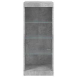 Berkfield Home Sideboard with LED Lights Concrete Grey 41x37x100 cm - Size: 41 x 37 x 100 cm - thumbnail 6