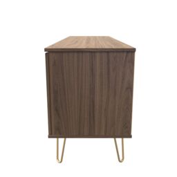 Ready Assembled 2 U Fuji 2 Door 1 Drawer Wide TV Unit (Ready Assembled) in Walnut - Size: Large - thumbnail 2