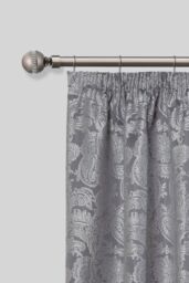 New Edge Blinds 16-19mm Bejeweled Extendable Durable Metal Curtain Pole Set in Charcoal - Size: 120 cm - 210 cm - thumbnail 2