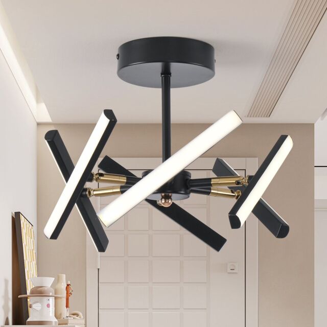 Garwarm 6 Light Sputnik LED Chandelier in Black - image 1
