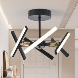 Garwarm 6 Light Sputnik LED Chandelier in Black - thumbnail 1