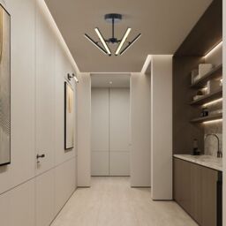 Garwarm 6 Light Sputnik LED Chandelier in Black - thumbnail 6