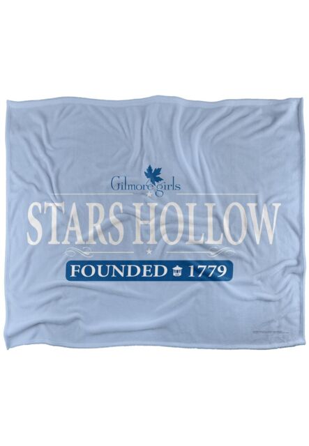 Warner Brothers Gilmore Girls Stars Hollow Logo Silky Touch Super Soft Throw Blanket in White - image 1