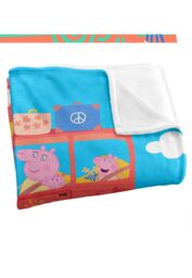 Hasbro Peppa Pig Kids Silky Touch Blanket 152x127cm Road Trip with The Family in White - Size: 152x127 cm - thumbnail 3