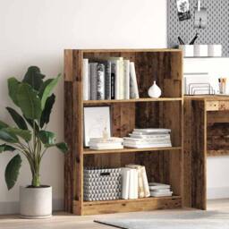 Berkfield Home Bookcase Old Wood 80x24x109 cm Engineered Wood in Brown - Size: 80 x 24 x 109 cm - thumbnail 2