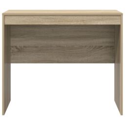 Berkfield Home Writing Desk Sonoma oak Particle board 90 x 50 x 76 cm Simple in Brown - thumbnail 4
