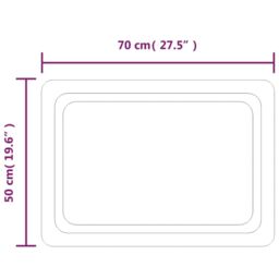 Berkfield Home LED Bathroom Mirror 50x70 cm in Clear - thumbnail 5