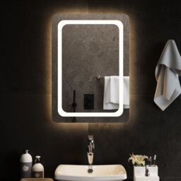 Berkfield Home LED Bathroom Mirror 50x70 cm in Clear - thumbnail 1