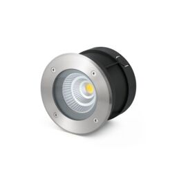 Netlighting Suria LED Outdoor Recessed Spotlight Wide Beam Angle Matt Nickel IP67 in Grey - thumbnail 1
