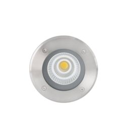 Netlighting Suria LED Outdoor Recessed Spotlight Wide Beam Angle Matt Nickel IP67 in Grey - thumbnail 2
