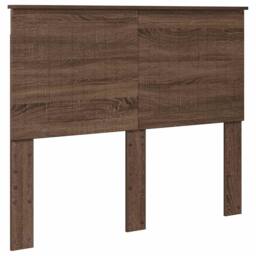Berkfield Home Bed Frame with Headboard Brown Oak 120 x 190 cm Solid Pine Wood - thumbnail 6