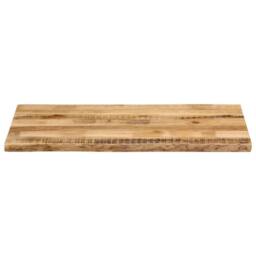 Berkfield Home Table Top Live Edge 100x60x3.8 cm Solid Wood Rough Mango in Brown - thumbnail 1
