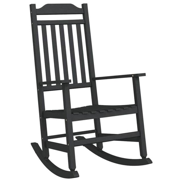 Berkfield Home Garden Rocking Chair Black 65x84x114 cm HDPE - Size: 65 x 84 x 114 cm - image 1