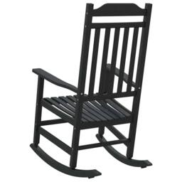 Berkfield Home Garden Rocking Chair Black 65x84x114 cm HDPE - Size: 65 x 84 x 114 cm - thumbnail 6