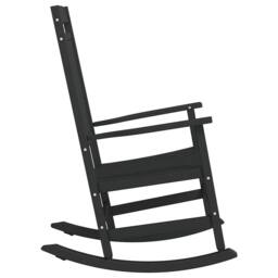 Berkfield Home Garden Rocking Chair Black 65x84x114 cm HDPE - Size: 65 x 84 x 114 cm - thumbnail 5
