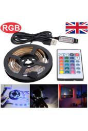 KDMD 2M 5050 RGB USB LED TV Back Light Strip Color Changing Remote in Black - thumbnail 2