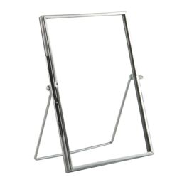 "Nicola Spring Standing Metal Photo Frame - 5"" x 7"" - Pack of 1 in Silver" - thumbnail 1