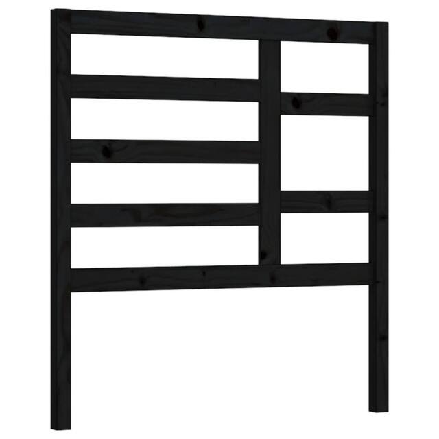 Berkfield Home Bed Headboard Black 96x4x104 cm Solid Wood Pine - Size: 96 x 4 x 104 cm - image 1