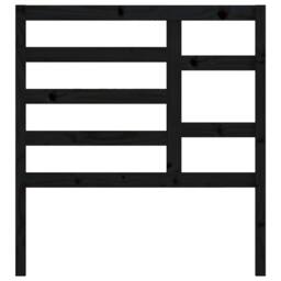 Berkfield Home Bed Headboard Black 96x4x104 cm Solid Wood Pine - Size: 96 x 4 x 104 cm - thumbnail 4