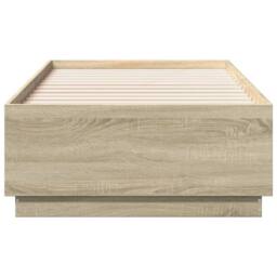 Berkfield Home Bed Frame without Mattress Sonoma Oak 75x190 cm Small Single in Brown - thumbnail 4