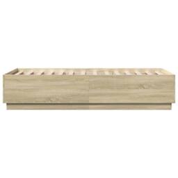 Berkfield Home Bed Frame without Mattress Sonoma Oak 75x190 cm Small Single in Brown - thumbnail 5
