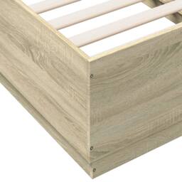 Berkfield Home Bed Frame without Mattress Sonoma Oak 75x190 cm Small Single in Brown - thumbnail 7