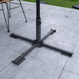 Living and Home 3M Large Rotating Patio Parasol with Cross Base in Black - thumbnail 7