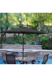 Living and Home 3M Large Rotating Patio Parasol with Cross Base in Black - thumbnail 3