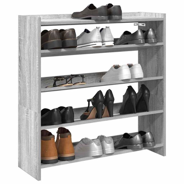Berkfield Home Shoe Rack Grey Sonoma 80x25x81 cm Engineered Wood - Size: 80 x 25 x 81 cm - image 1