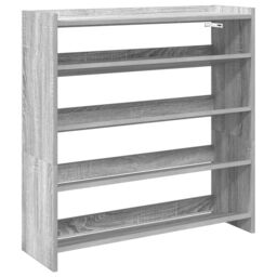 Berkfield Home Shoe Rack Grey Sonoma 80x25x81 cm Engineered Wood - Size: 80 x 25 x 81 cm - thumbnail 2