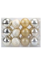 VFM e-Store Christmas Bauble Decoration Hanging Tree Ornament X 24 8cm Champagne in Ivory - thumbnail 1