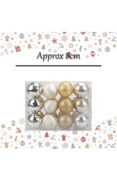 VFM e-Store Christmas Bauble Decoration Hanging Tree Ornament X 24 8cm Champagne in Ivory - thumbnail 2