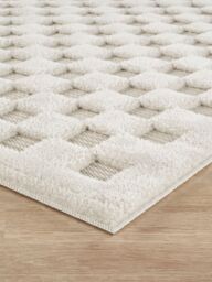 Desire Rugs Freya Living Room Area Rug 3D Embossed Modern Cubed Design in Cream - Size: 160 cm x 230 cm - thumbnail 5