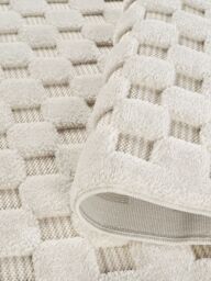 Desire Rugs Freya Living Room Area Rug 3D Embossed Modern Cubed Design in Cream - Size: 160 cm x 230 cm - thumbnail 4