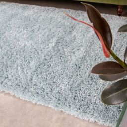 Kukoon Soft Fluffy Thick Pile Shaggy Area Rug, Living Room Bedroom Carpet Runner in Duck Egg Blue - Size: 240 cm x 330 cm - thumbnail 5