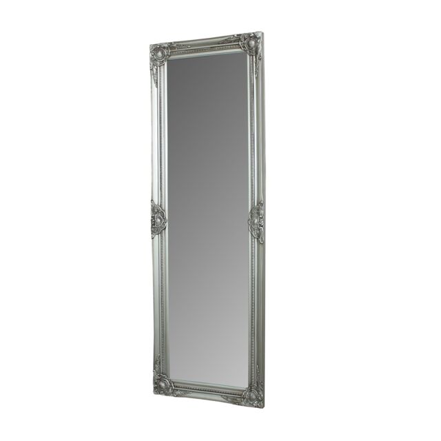 Melody Maison Tall Silver Ornate Mirror 47cm X 142cm - Size: 47 cm X 142 cm - image 1
